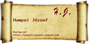 Hampel József névjegykártya